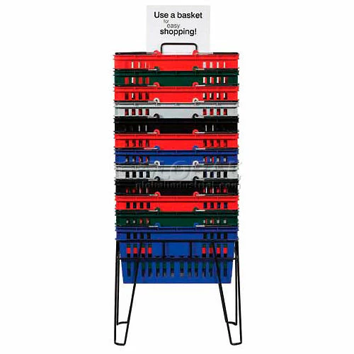 VersaCart ® Hand Basket Stand and Sign for 26 Liter Shopping Basket - Image 2