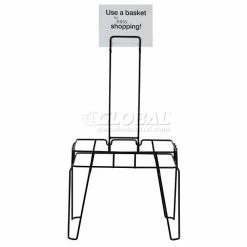 VersaCart ® Hand Basket Stand and Sign for 28 Liter Shoppoing Basket