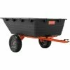 Agri-Fab® 18" Utility Poly Cart, 74.58"L x 41.54"W x 31.88"H, Black