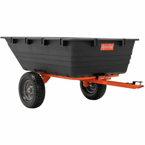 Agri-Fab® 18" Utility Poly Cart, 74.58"L x 41.54"W x 31.88"H, Black