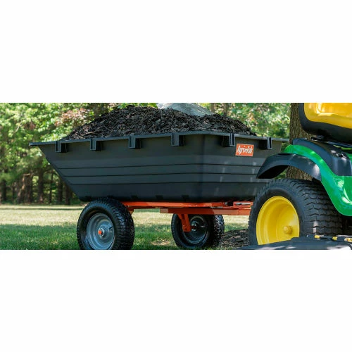 Agri-Fab® 18" Utility Poly Cart, 74.58"L x 41.54"W x 31.88"H, Black - Image 2