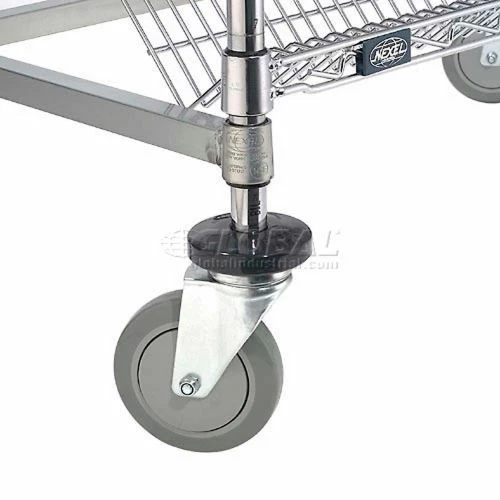 Nexel® Slant Wire Shelving Suture Cart, 4 Shelves, 36"W x 18"L x 69"H - Image 4