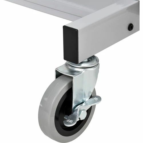 Global Industrial™ Mobile Computer Workstation with Printer Shelf and CPU Holder, Gray - Image 11