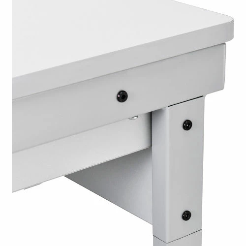 Global Industrial™ Mobile Computer Workstation with Printer Shelf and CPU Holder, Gray - Image 13