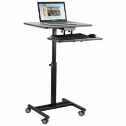 Oklahoma Sound EDTC EduTouch Sit & Stand Cart, Gray/Black
