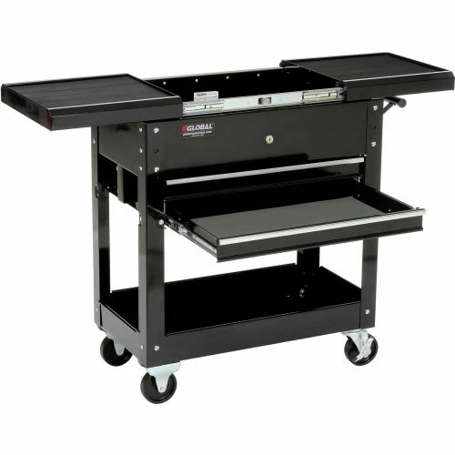 Global Industrial 27" 2-Drawer Tool Cart With Sliding Top - Image 4