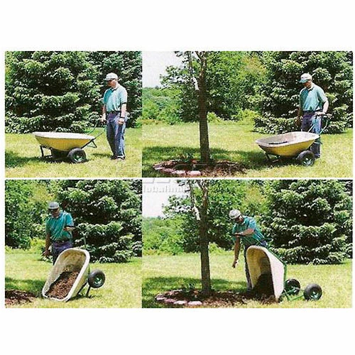 Dandux Loadumper Plastic Lawn & Garden Nursery Wheelbarrow 42042 - 4 Cu. Ft. - 200 Lb. Cap. - Image 3