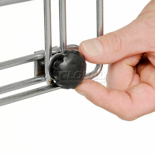 Nexel Chrome Wire Shelf Computer Workstation with Keyboard Tray, 30"W x 24"D x 34"H - Image 10