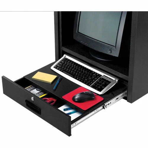 Global Industrial Countertop CRT Computer Cabinet, Black - Image 9