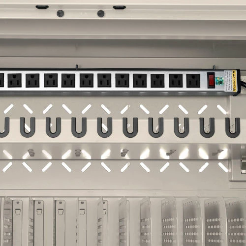 Global Industrial 16-Device Charging Cabinet for Chromebooks and Tablets, Putty, Unassembled - Image 6