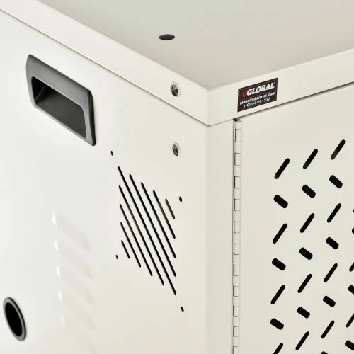 Global Industrial 32-Device Charging Cart for Chromebooks and Tablets, Putty, Unassembled - Image 7