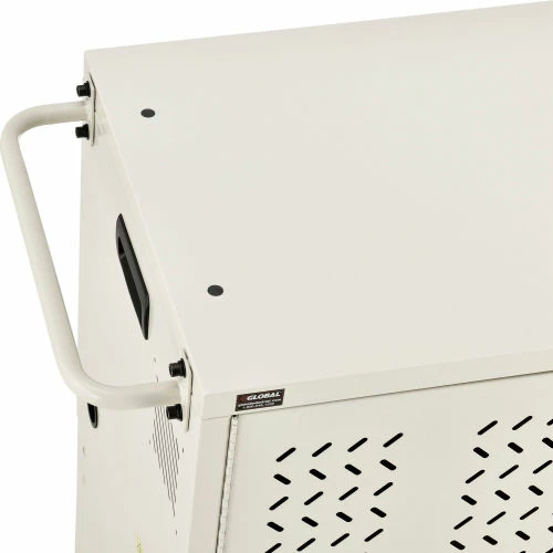 Global Industrial 32-Device Charging Cart for Chromebooks and Tablets, Putty, Unassembled - Image 8