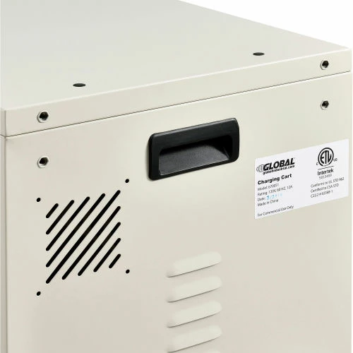 Global Industrial 32-Device Charging Cart for Chromebooks and Tablets, Putty, Unassembled - Image 9