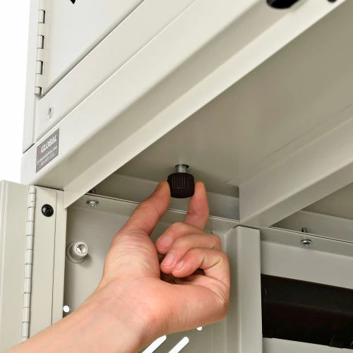 Global Industrial 32-Device Charging Cart for Chromebooks and Tablets, Putty, Unassembled - Image 11