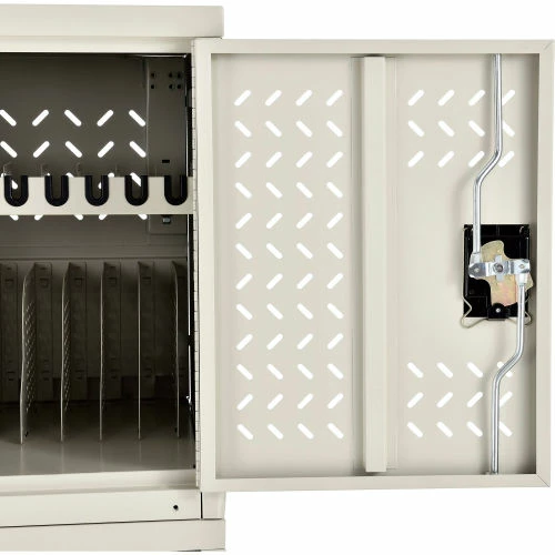 Global Industrial 32-Device Charging Cart for Chromebooks and Tablets, Putty, Unassembled - Image 13