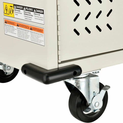 Global Industrial 32-Device Charging Cart for Chromebooks and Tablets, Putty, Unassembled - Image 15