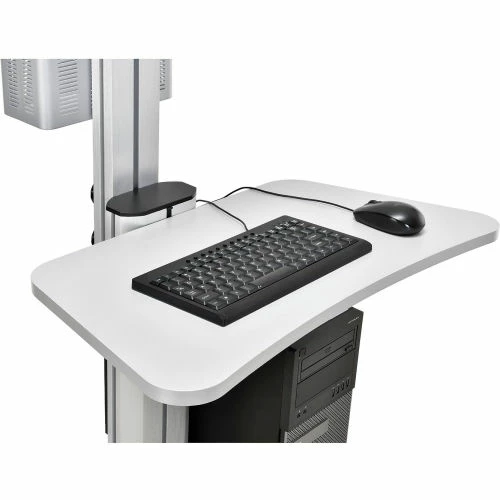 Global Industrial Mobile Height Adjustable Desktop Computer Workstation - Image 11
