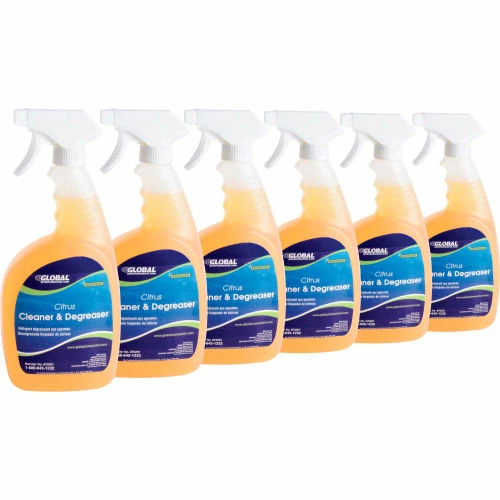 Global Industrial™ Janitor Cart Blue with Citrus Cleaner Degreaser Case - Image 2