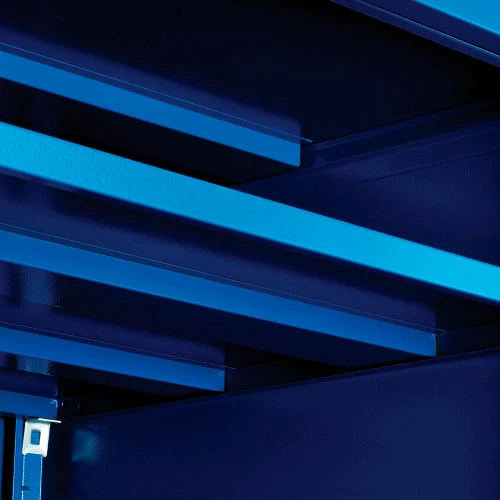 Global Industrial Mobile Computer Workstation, Blue, Assembled - Image 14