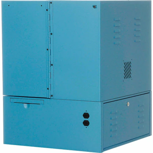 Global Industrial Countertop Fold-Out Computer Cabinet, Blue - Image 8