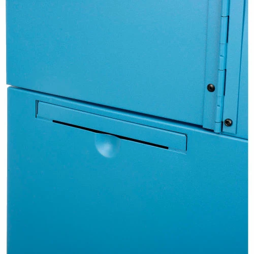 Global Industrial Countertop Fold-Out Computer Cabinet, Blue - Image 11