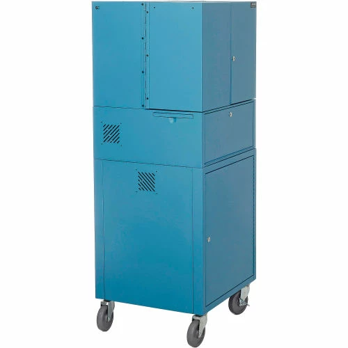 Global Industrial Mobile Fold-Out Computer Cabinet, Blue, Assembled - Image 10