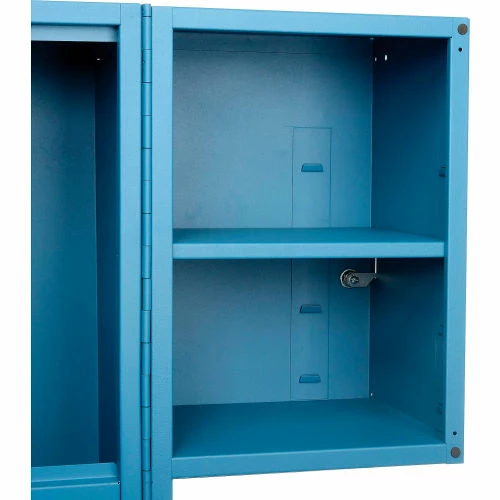 Global Industrial Mobile Fold-Out Computer Cabinet, Blue, Assembled - Image 27