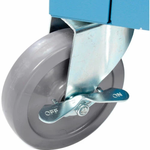 Global Industrial Mobile Fold-Out Computer Cabinet, Blue, Assembled - Image 34