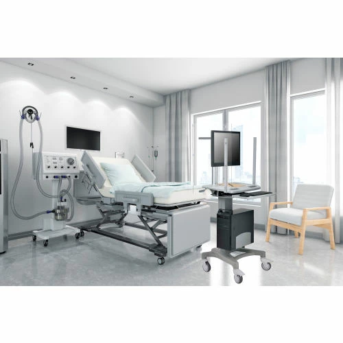 Global Industrial Clear Plastic Protective Shield For Mobile Computer PC Cart 695436 - Image 6