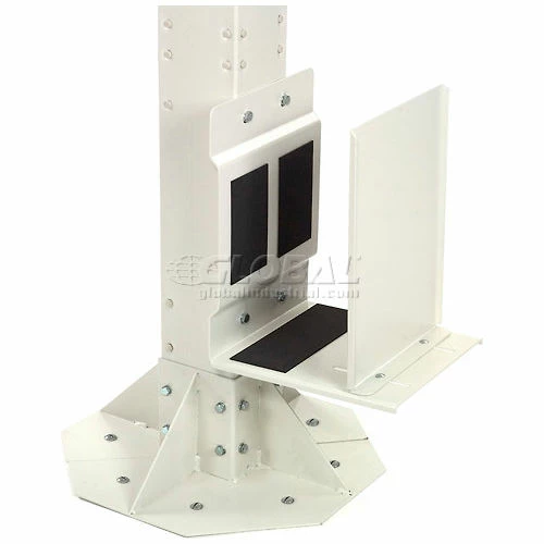 Global Industrial 81"H Stationary Floor Mount Orbit Computer Station Power Outlets Beige - Image 6