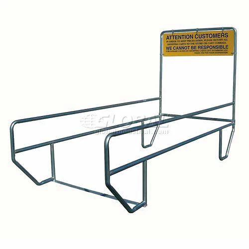 VersaCart® Double Outdoor Shopping Cart Corral without Divider 12'L x 60"W