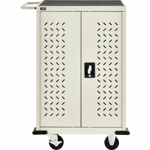 Global Industrial Mobile Charging Cart for 12 Chromebooks and Tablets, Putty, Unassembled - Image 10