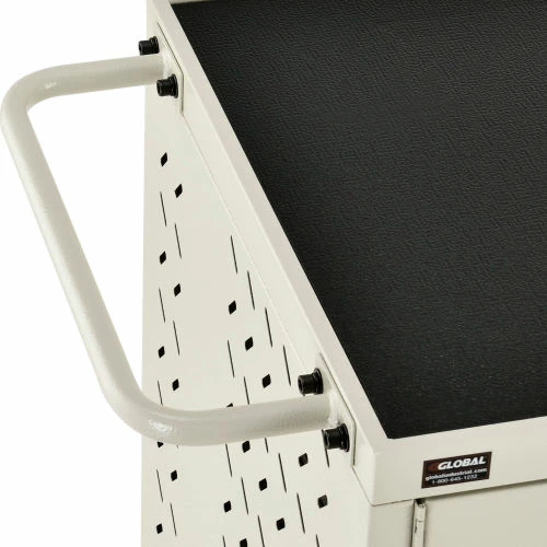 Global Industrial Mobile Charging Cart for 12 Chromebooks and Tablets, Putty, Unassembled - Image 11