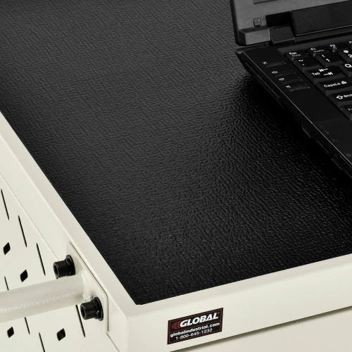 Global Industrial Mobile Charging Cart for 12 Chromebooks and Tablets, Putty, Unassembled - Image 12