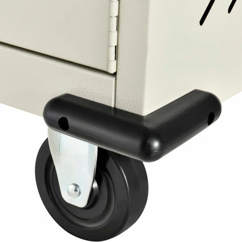 Global Industrial Mobile Charging Cart for 12 Chromebooks and Tablets, Putty, Unassembled - Image 20