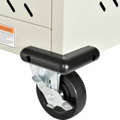 Global Industrial Mobile Charging Cart for 12 Chromebooks and Tablets, Putty, Unassembled - Image 21