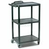HamiltonBuhl Buhl Plastic Adjustable Height Audio Visual Cart 300 Lb. Capacity
