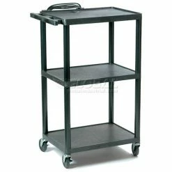 HamiltonBuhl Buhl Plastic Adjustable Height Audio Visual Cart 300 Lb. Capacity