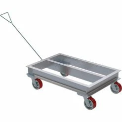 Vestil Aluminium Channel Dolly W/ Handle, 42"L x 24"W, 900 lb. Capacity