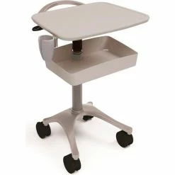 Ergotron® Zido® Ultrasound Medical Cart, Cool Gray