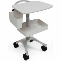 Ergotron® Zido® EKG Medical Cart, Cool Gray