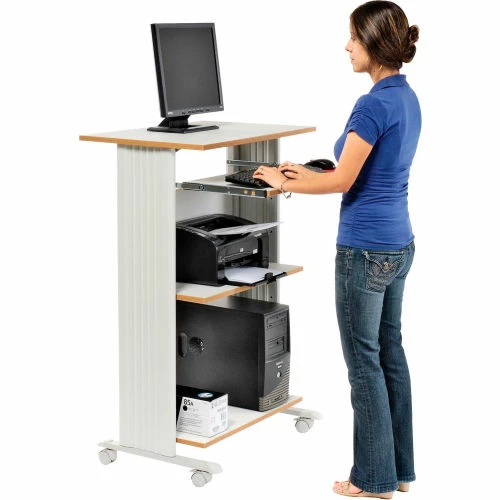 Safco® Products 1923GR Muv Stand-up Workstation - Gray - Image 3
