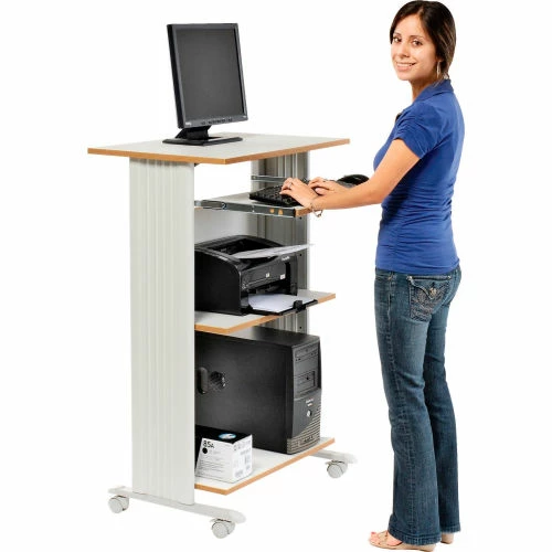 Safco® Products 1923GR Muv Stand-up Workstation - Gray - Image 9