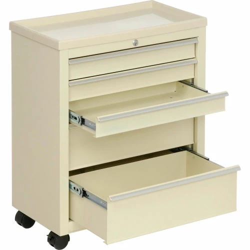 Lakeside® BV05 Classic 5-Drawer Medical Bedside Cart, Key Lock, Beige - Image 7