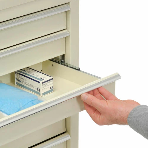 Lakeside® BV05 Classic 5-Drawer Medical Bedside Cart, Key Lock, Beige - Image 10