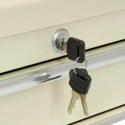 Lakeside® BV05 Classic 5-Drawer Medical Bedside Cart, Key Lock, Beige - Image 11