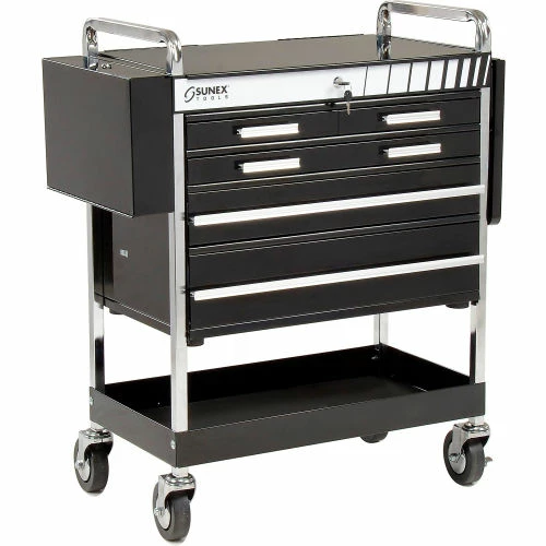 Sunex® Tools Professional 5-Drawer Black Tool Cart W/ Locking Top, 27"H - Image 2