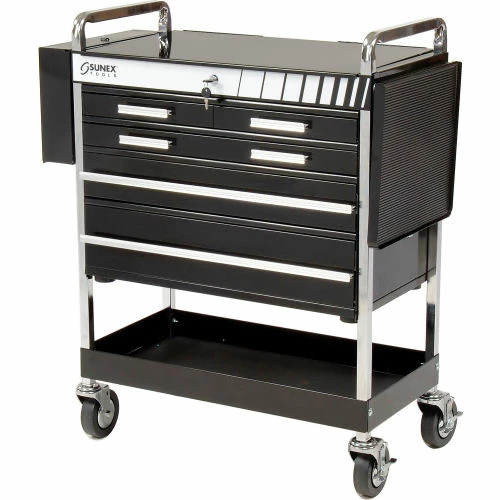 Sunex® Tools Professional 5-Drawer Black Tool Cart W/ Locking Top, 27"H - Image 4