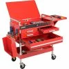 Sunex Tools 8013ADELUXE 4 Drawer Deluxe Red Tool Cart W/ Locking Top & Drawers