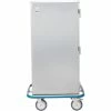 Blickman Space Saver Case Cart, 29 5/8"W x 55 1/2"H x 29"D, 2 S/S Wire Pullout Shelf, 1 Solid Door